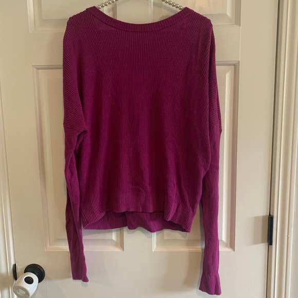 Splendid Ladies Reversible Waffle Knit Soft Dolman Wrap Sweater Size L - Picture 1 of 6